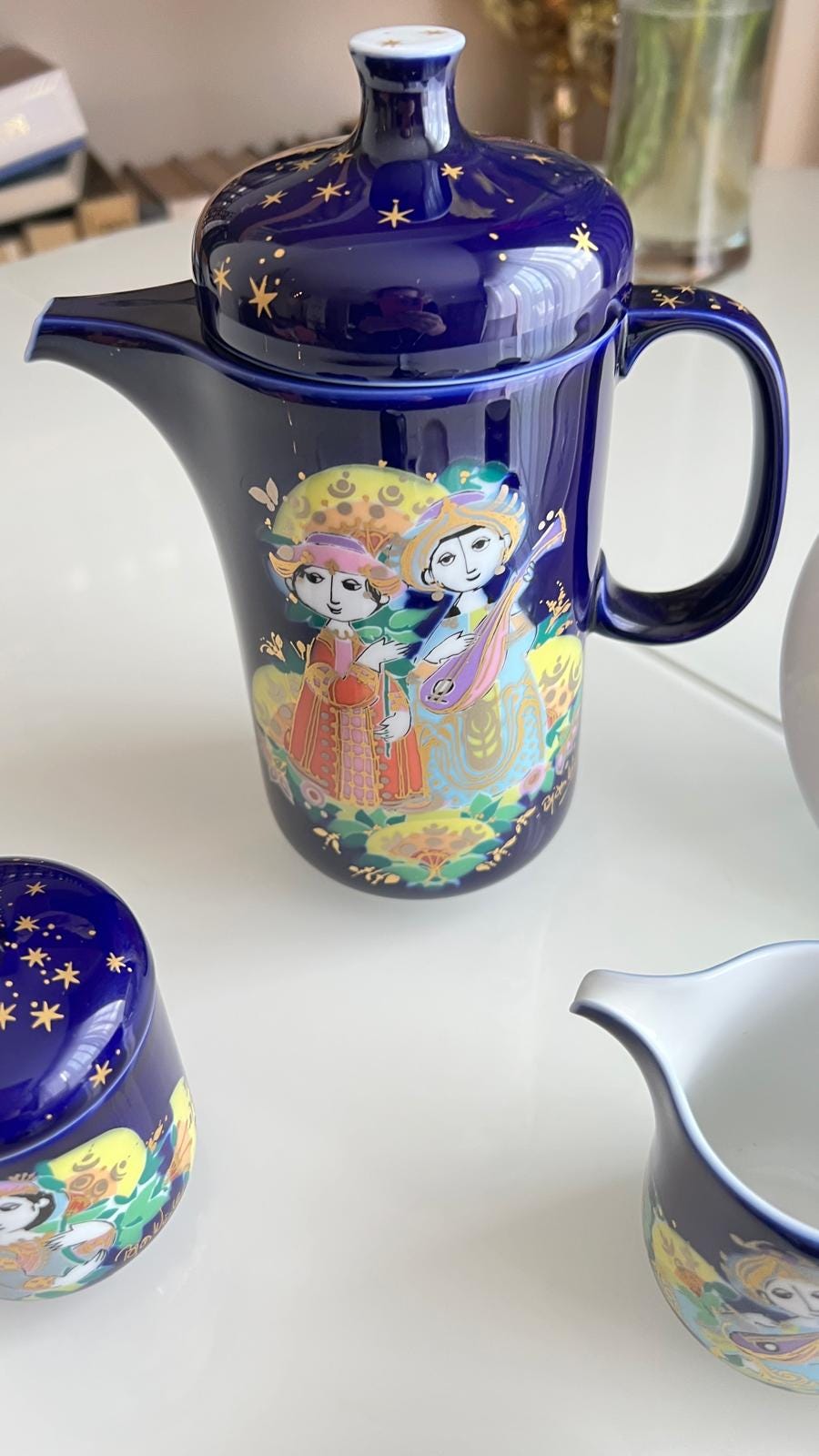 Björn Wiinblad Rosenthal Porcelain Coffee Set 1001 Nights 1970s