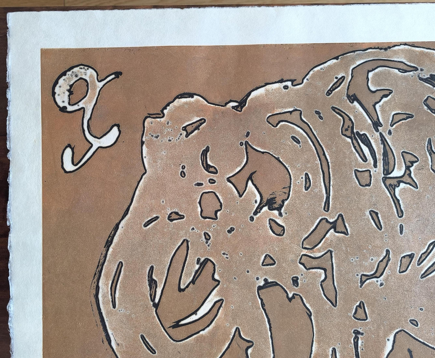 Horst Janssen Lithograph "Elephant", Colored Aquatint 1995, Signed by Heir