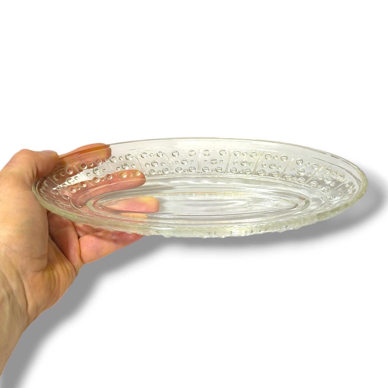 Clear Crystal Glass Serving Dish, 1970s, Salad Bowl or Herring Platter