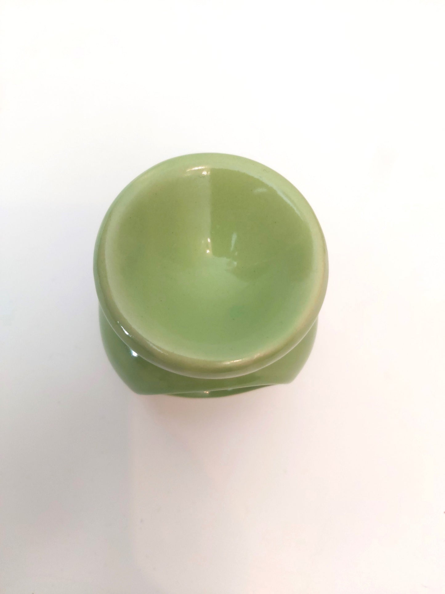 Vintage Green Ceramic Oil Burner: Tea Light Wax Melt Aroma Therapy
