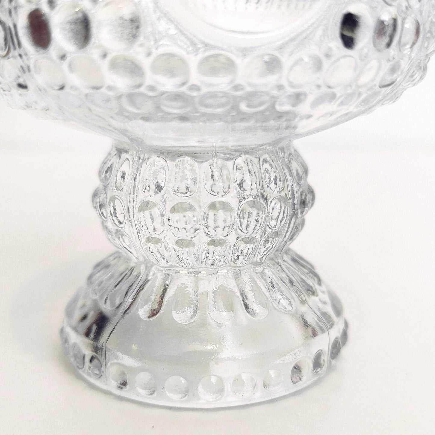 Set of 4 Ice Cream Cups, Pressed Glass Dessert Cups, Designed by Adolf Matura, Libochovice Glassworks, 1970s, Czechoslovakia