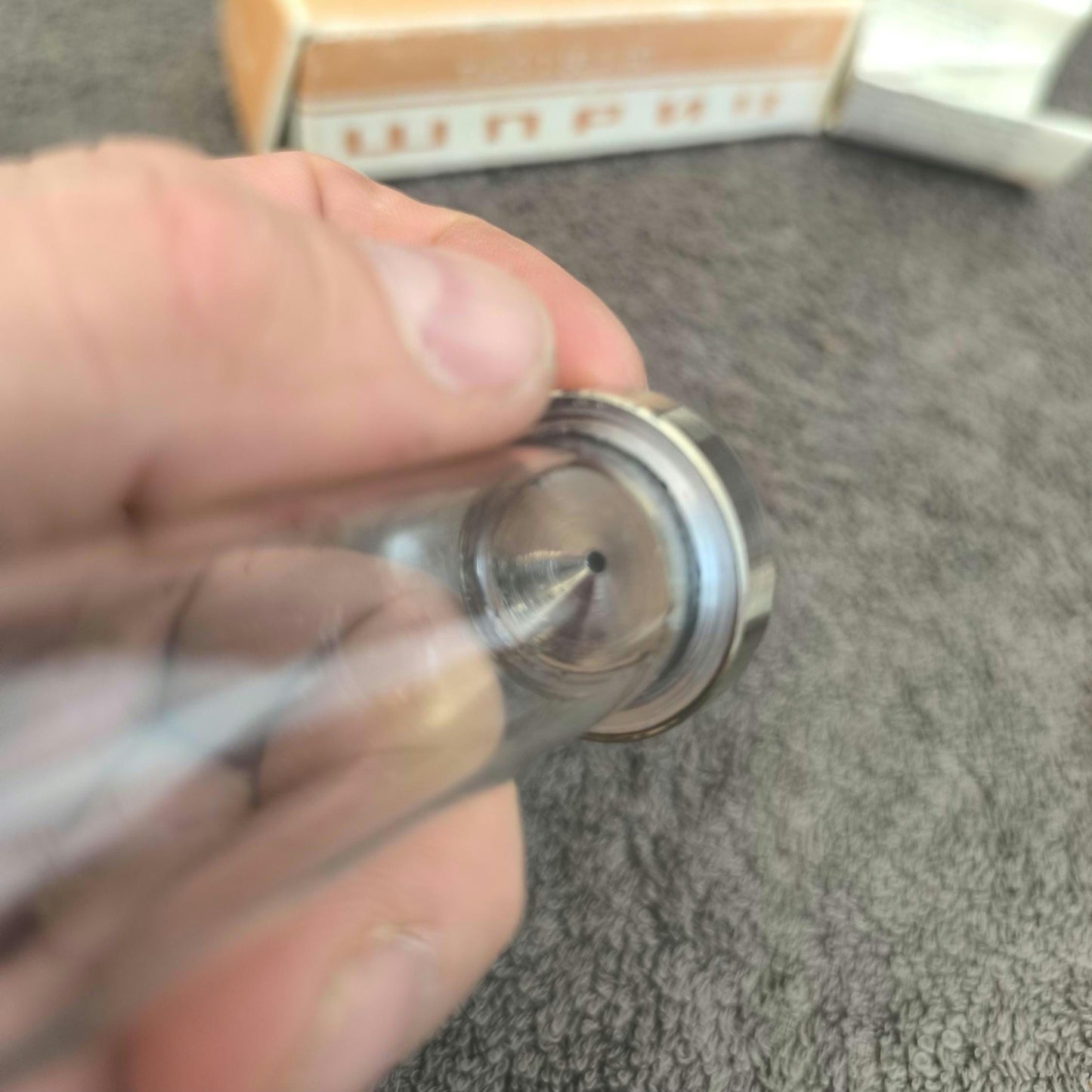 Medical 1990s Hypodermic Injection Syringe, Stainless Steel with Glass Body in Box, 20 ml, Unused Made in USSR