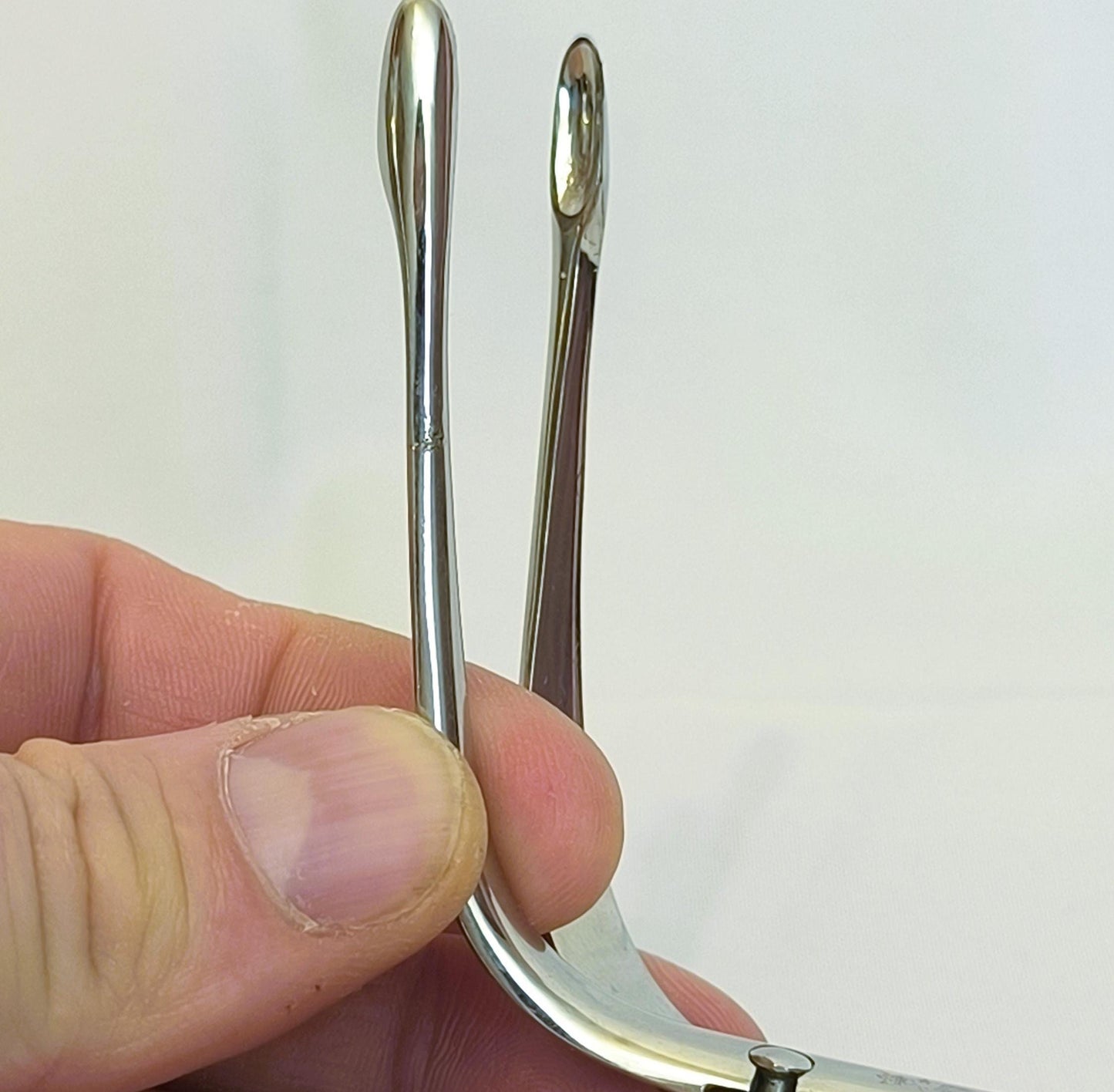 Antique Steel Gynecological Surgical Clamp – Medical Tool, Unique No. 23, Original Brand Instrument 1960s