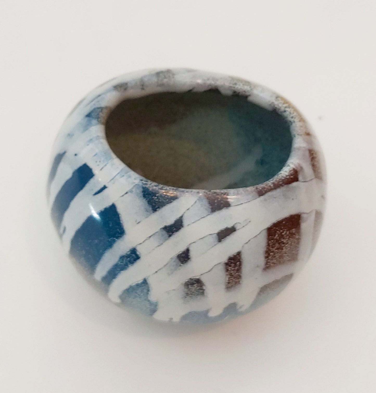 Handmade Ceramic Bud Vase: Multicolored Glazed Clay Decor