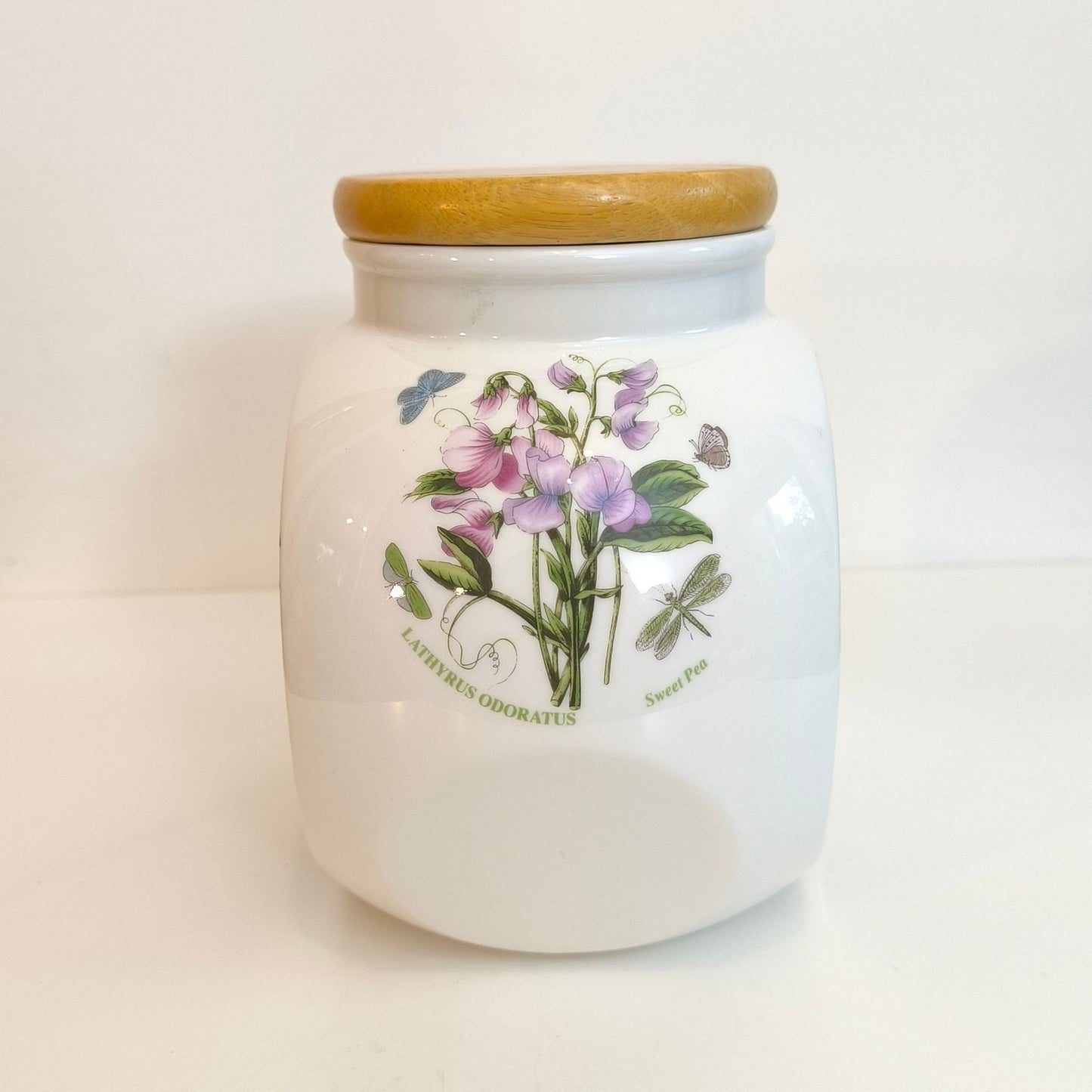 Portmeirion Botanic Garden Cookie Jar: Sweet Pea & Butterfly Design