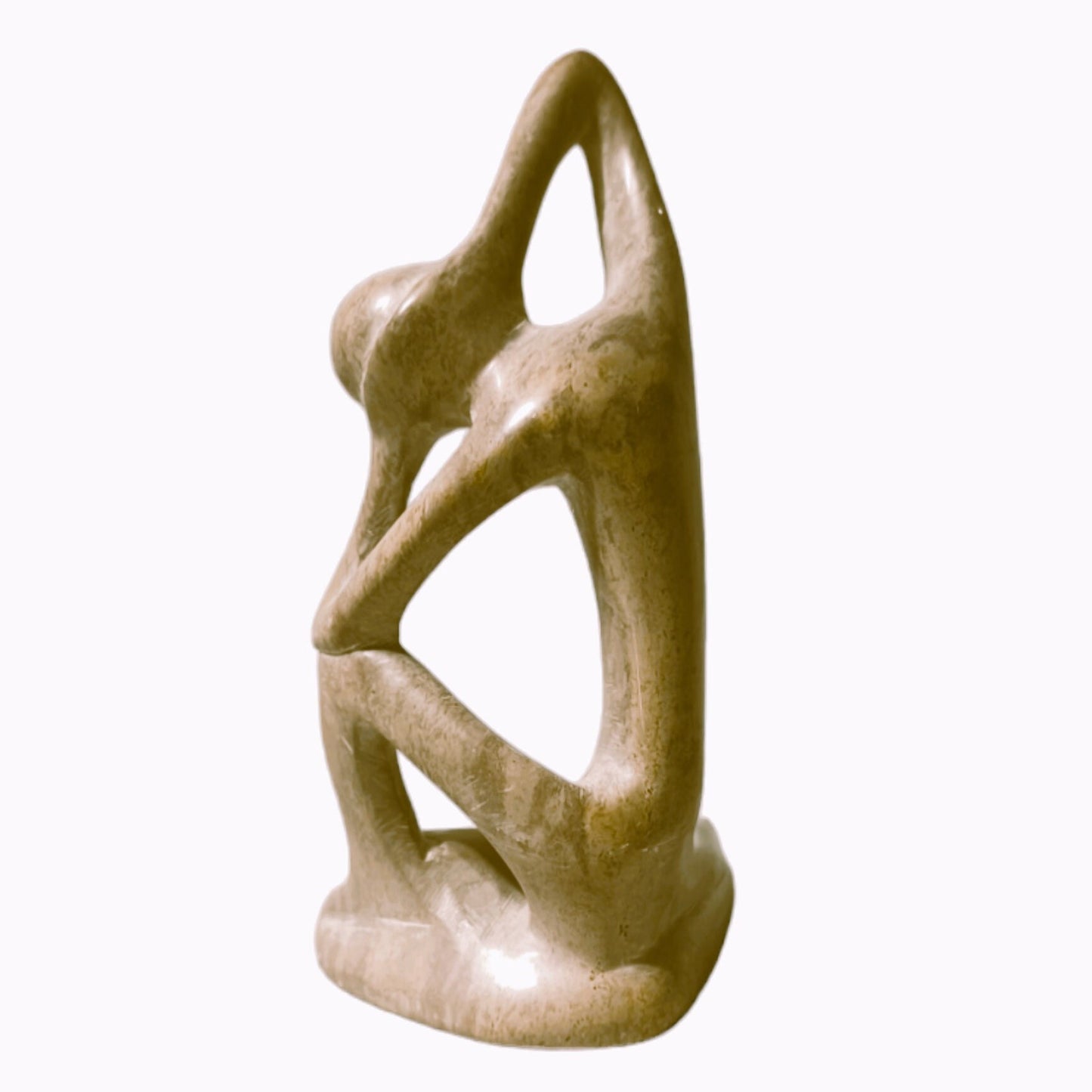 Stone Sculpture, Vintage Handmade Statue of a Man Figure, Abstract Figurine, Minimalist Abstract Art Sculpture in Soapstone