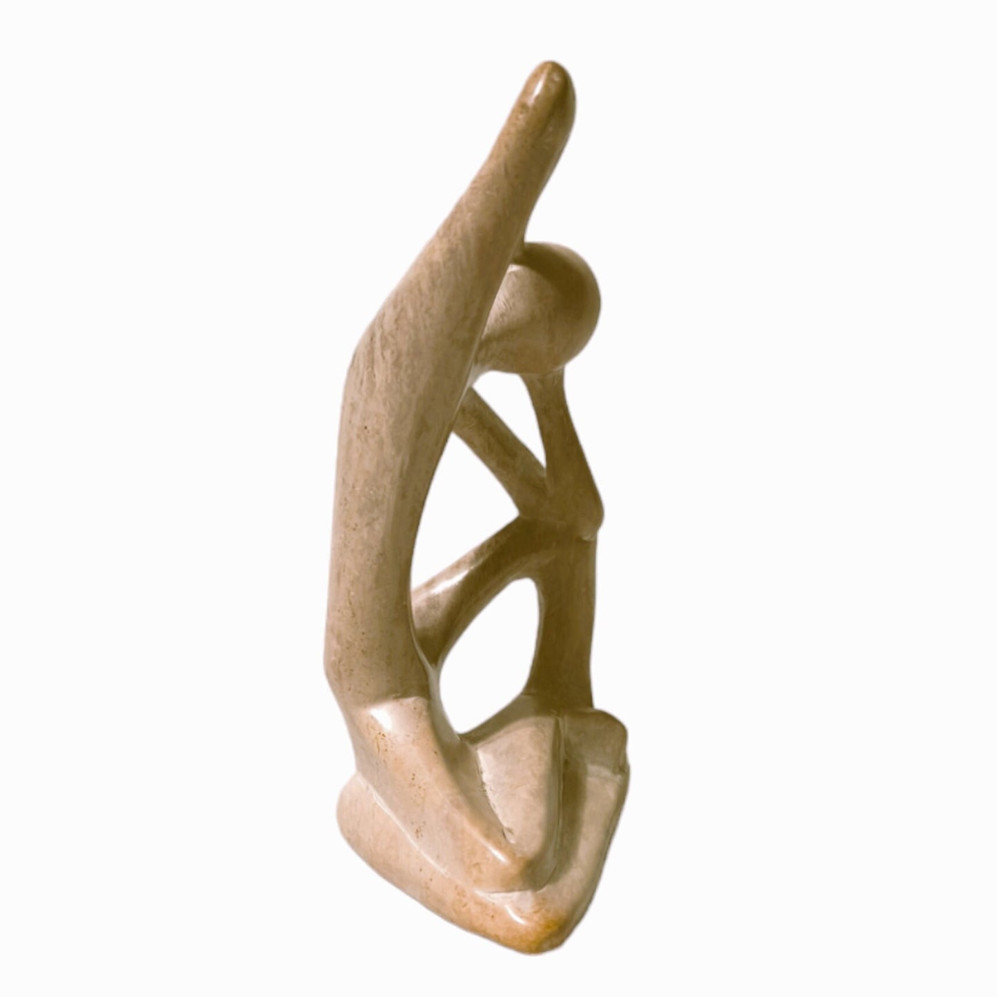 Stone Sculpture, Vintage Handmade Statue of a Man Figure, Abstract Figurine, Minimalist Abstract Art Sculpture in Soapstone