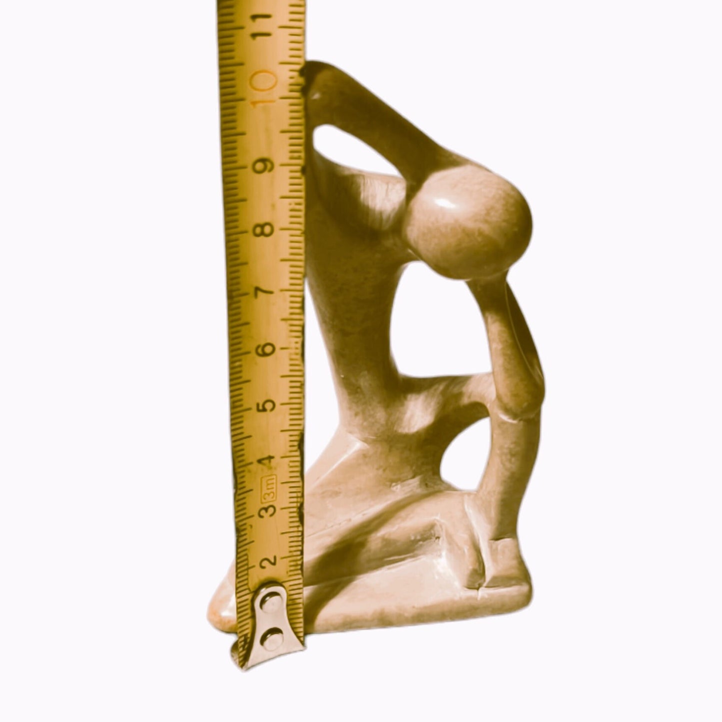 Stone Sculpture, Vintage Handmade Statue of a Man Figure, Abstract Figurine, Minimalist Abstract Art Sculpture in Soapstone