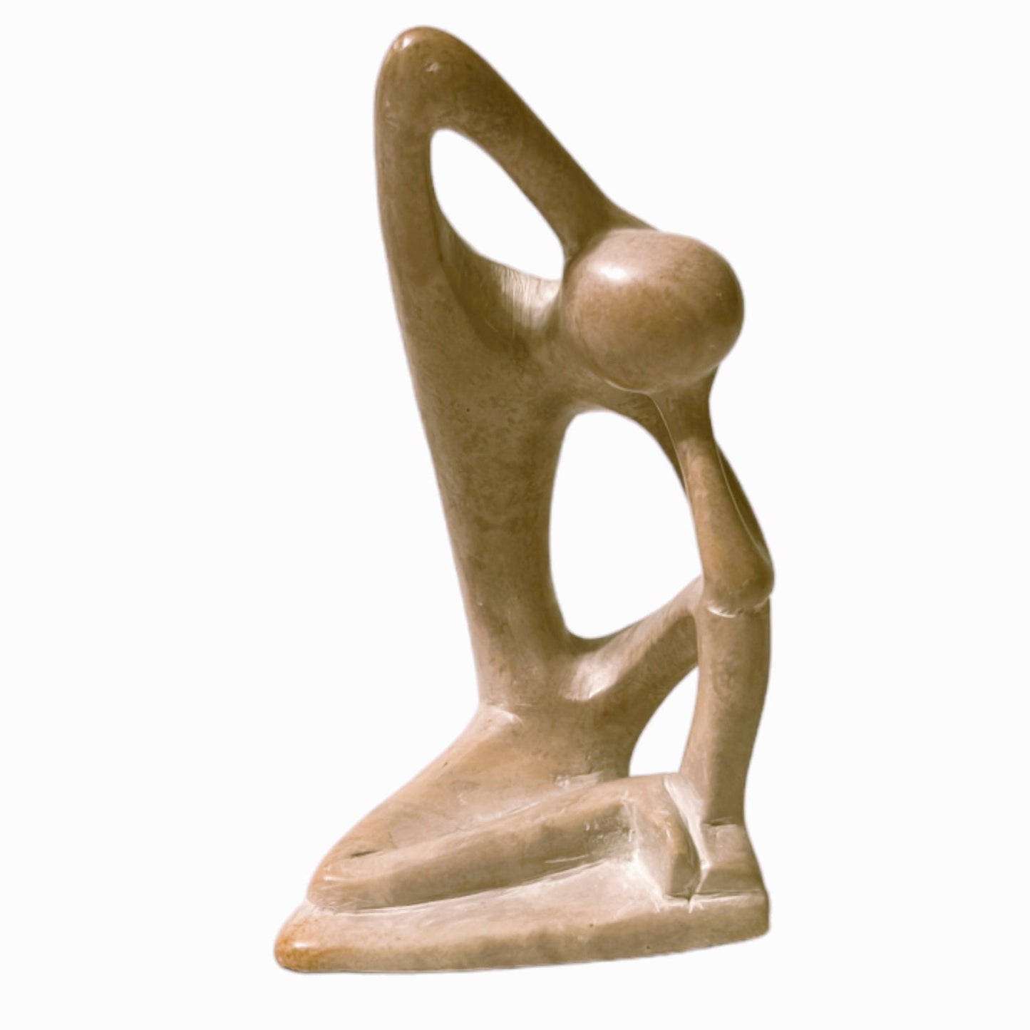 Stone Sculpture, Vintage Handmade Statue of a Man Figure, Abstract Figurine, Minimalist Abstract Art Sculpture in Soapstone