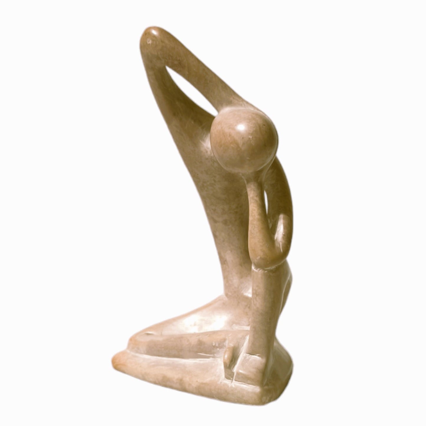 Stone Sculpture, Vintage Handmade Statue of a Man Figure, Abstract Figurine, Minimalist Abstract Art Sculpture in Soapstone