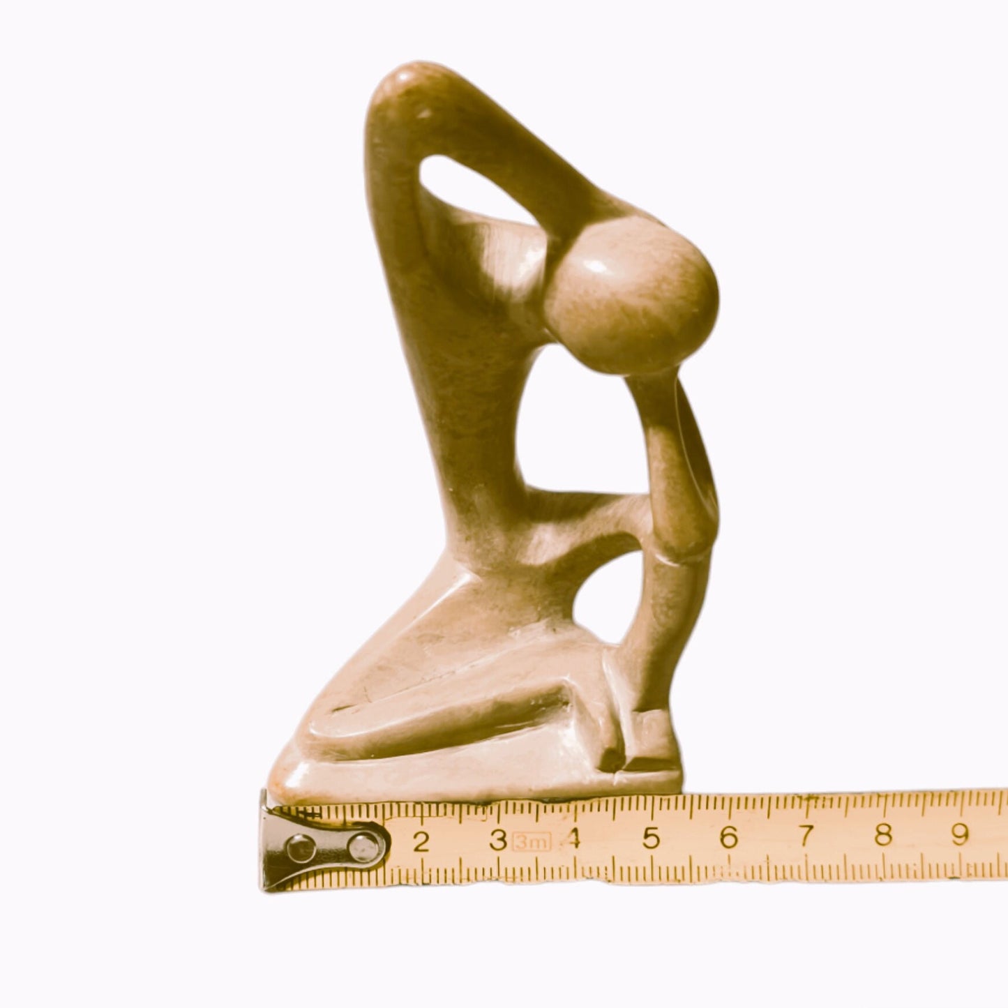 Stone Sculpture, Vintage Handmade Statue of a Man Figure, Abstract Figurine, Minimalist Abstract Art Sculpture in Soapstone