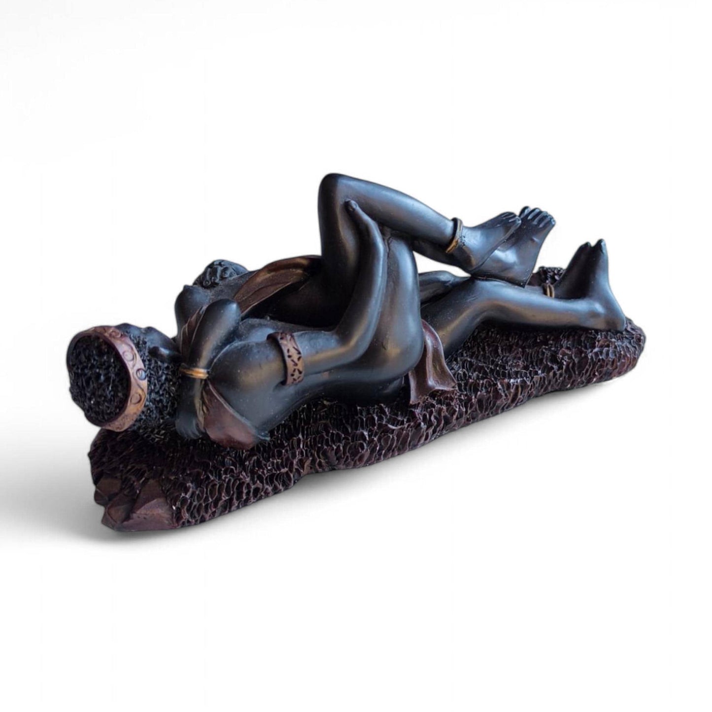 Erotic African Couple Figurine, Love Sculpture, 1980s