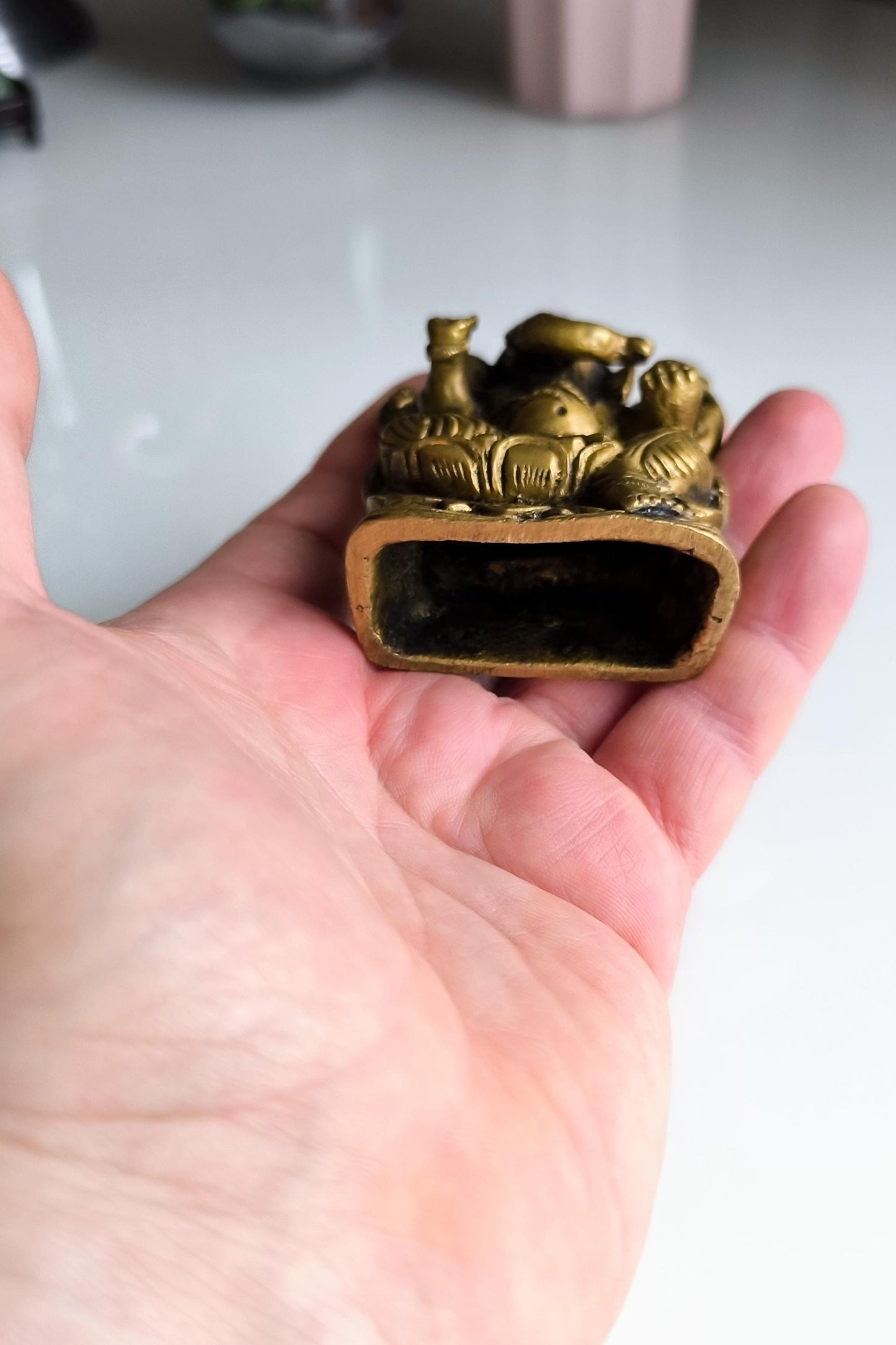 Collectible Bronze Ganesha Statue, Vintage Hindu Elephant God Figurine, 1980s