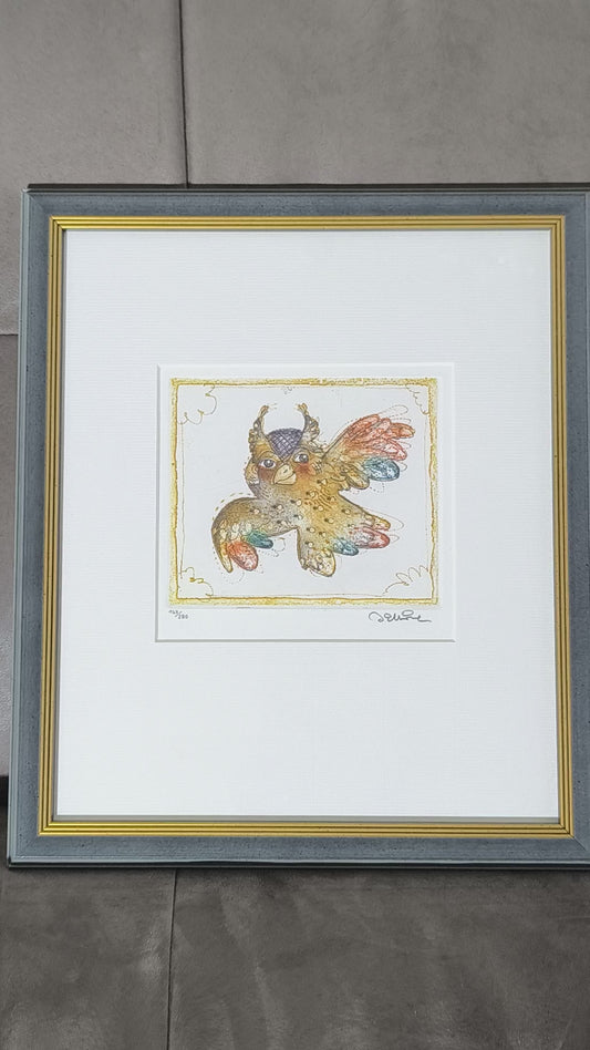 Simon Dittrich Owl Art Print Signed Framed